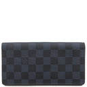 ルイヴィトン LOUIS VUITTON ポルトフォイユ ブラザ N63212 ダミエXコバルト ダミエキャンバス 長財布 シルバー金具