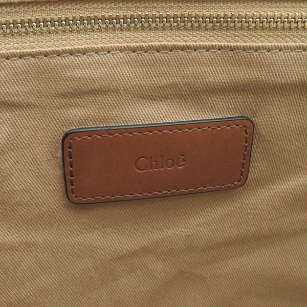 クロエ Chloe キッズ チェンジングバッグ C90400231 ストーンライトブラウン コットン トートバッグ ゴールド金具 ショルダー  マザーズバッグ トート