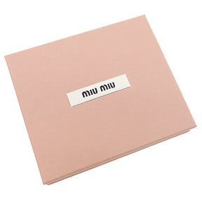 ミュウミュウ MIU MIU マテラッセ コンパクトウォレット 5ML522 2FPP F0092 SALVIA レザー 二つ折り財布 ゴールド金具 緑 新品 未使用