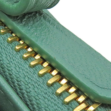 ミュウミュウ MIU MIU マテラッセ コンパクトウォレット 5ML522 2FPP F0092 SALVIA レザー 二つ折り財布 ゴールド金具 緑 新品 未使用