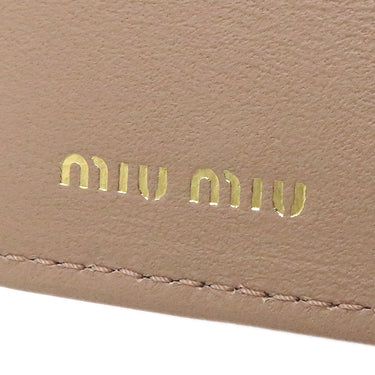 ミュウミュウ MIU MIU マテラッセ コンパクトウォレット 5ML522 2FPP F0770 CAMMERO レザー 二つ折り財布 ゴールド金具 新品 未使用