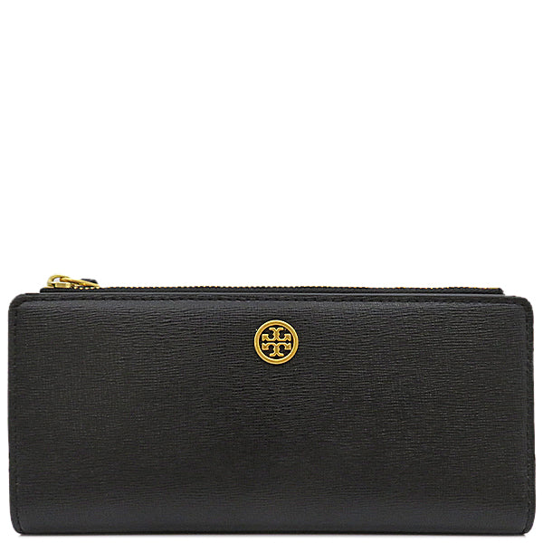 トリーバーチ TORY BURCH ロビンソン 二つ折り 87161001 ブラック レザー 長財布 ゴールド金具 黒 新品 未使用