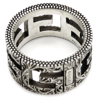 グッチ GUCCI スクエアG 551918 J8400 0811 シルバー シルバー925 #13 リング 指輪 スターリングシルバー エイジング加工 12号