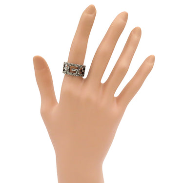 グッチ GUCCI スクエアG 551918 J8400 0811 シルバー シルバー925 #13 リング 指輪 スターリングシルバー エイジング加工 12号