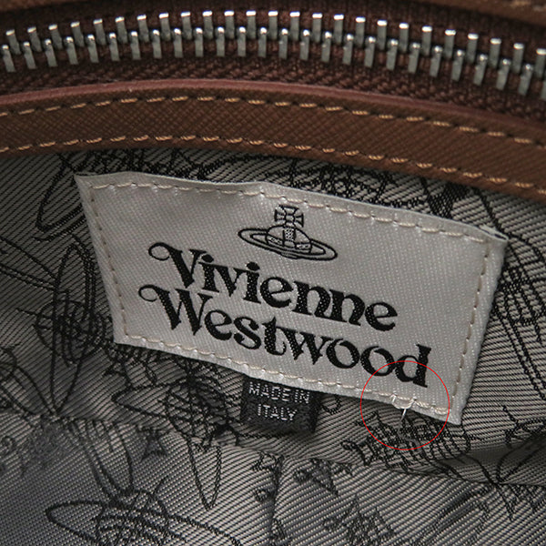 ヴィヴィアンウエストウッド Vivienne Westwood サフィアーノカメラバッグ 4303006441214D401 ブラウン レザー ショルダーバッグ シルバー金具 茶 新品 未使用