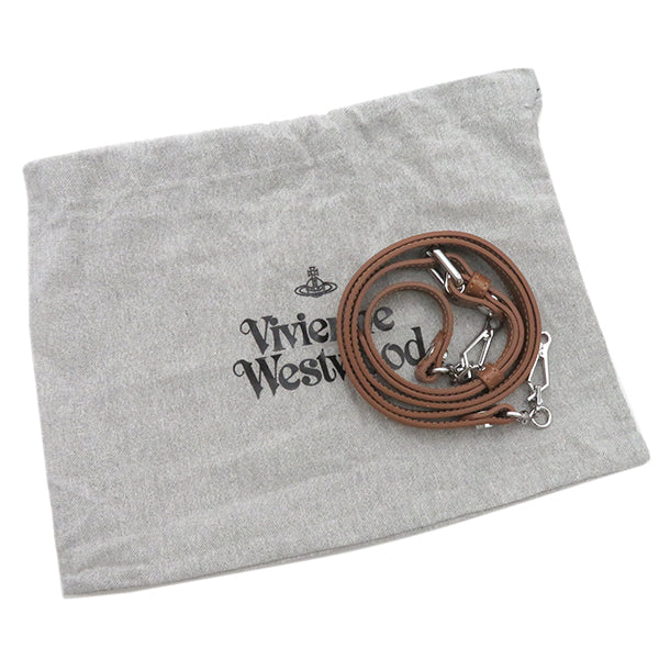 ヴィヴィアンウエストウッド Vivienne Westwood サフィアーノカメラバッグ 4303006441214D401 ブラウン レザー ショルダーバッグ シルバー金具 茶 新品 未使用