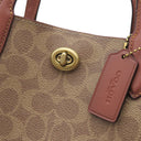 コーチ COACH シグネチャー C8562B4NQ4 ベージュ系 レザー シグネチャーコーテッドキャンバス 2WAYバッグ ヴィンテージ金具 ハンドバッグ ショルダー 茶 新品 未使用