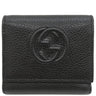 グッチ GUCCI ソーホー 二つ折り財布 598207A7M0G1000 ブラック レザー 三つ折り財布 ゴールド金具 黒 コンパクト