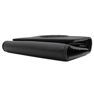 グッチ GUCCI ソーホー 二つ折り財布 598207A7M0G1000 ブラック レザー 三つ折り財布 ゴールド金具 黒 コンパクト