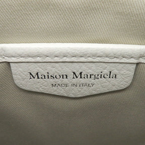 メゾン マルタン マルジェラ MAISON MARTIN MARGIELA 5AC バケットバッグ S61WG0035P4348H0157 ホワイト コットン グレイニーカーフレザー 2WAYバッグ シルバー金具 ハンドバッグ ショルダー 白