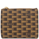 バリー BALLY ペナント PNT6CCZIPI8D4O マルチデザートブラウンXオーロ レザー 二つ折り財布 ゴールド金具 茶 新品 未使用