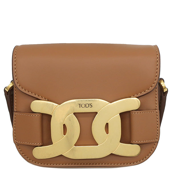 トッズ TODS ケイト クロスボディバッグ ミニ XBWAOYJ0100RORS410 ケニアキャメルブラウン スムースレザー ショルダーバッグ ゴールド金具 茶 新品 未使用