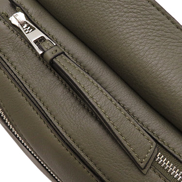 ロエベ LOEWE パズル バムバック ミニ B510U89X024160 カーキ カーフ ウエストバッグ シルバー金具 ボディバッグ 緑