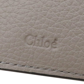 クロエ Chloe アルファベット コンパクトウォレット CHC22WP765F57053 CASHMERE GREY レザー 二つ折り財布 ゴールド金具 新品 未使用