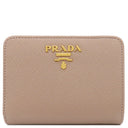 プラダ PRADA コンパクトウォレット 1ML018 QWA F0236 チプリア サフィアーノレザー 二つ折り財布 ゴールド金具 SAFFIANO METAL ピンクベーシュ 新品 未使用
