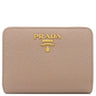 プラダ PRADA コンパクトウォレット 1ML018 QWAF 0236 チプリア サフィアーノレザー 二つ折り財布 ゴールド金具 SAFFIANO METAL ピンクベーシュ 新品 未使用