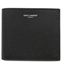 サンローラン SAINT LAURENT パリ イースト ウエスト ウォレット 396303BTY0N1000 ブラック グレインドプードルエンボスレザー 二つ折り財布 シルバー金具 黒 コンパクト