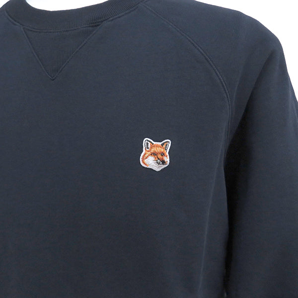 MAISON KITSUNE MAISON KITSUNE フォックスヘッド パッチクラシック AM00303KM0001P480 ネイビー コットン 14039 スウェット 紺 新品 未使用