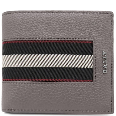 バリー BALLY ブリベル DSH 6306286 ダークミネラルグレー レザー 二つ折り財布 シルバー金具 新品 未使用