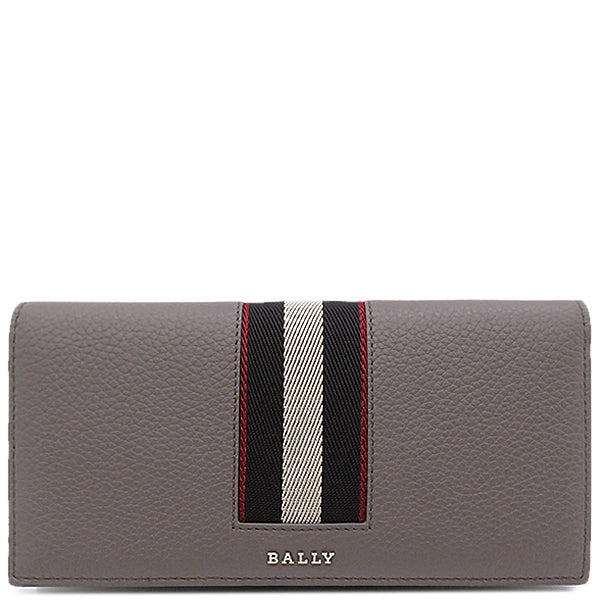 バリー BALLY バリロ BALIRO 6306282 ダークミネラルグレー レザー 長財布 シルバー金具 二つ折り 新品 未使用