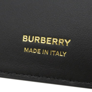 バーバリー BURBERRY LS TB COMPACT WALLET LGL 8049217 ブラック グレインレザー 三つ折り財布 ゴールド金具 黒 コンパクト