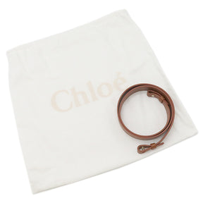 クロエ Chloe クロエ センススモール バッグ CHC23AS425L16247 ブラウン レザー リネン 2WAYバッグ ゴールド金具 茶