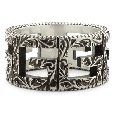 グッチ GUCCI スクエアG 551918 J8400 0811 シルバー シルバー925 #15 リング 指輪 スターリングシルバー エイジング加工 13.5号