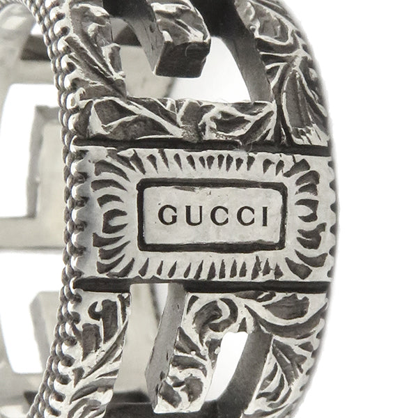 グッチ GUCCI スクエアG 551918 J8400 0811 シルバー シルバー925 #15 リング 指輪 新品 未使用 G スターリングシルバー エイジング加工 13.5号