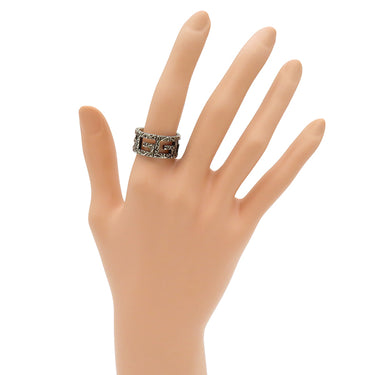 グッチ GUCCI スクエアG 551918 J8400 0811 シルバー シルバー925 #15 リング 指輪 スターリングシルバー エイジング加工 13.5号