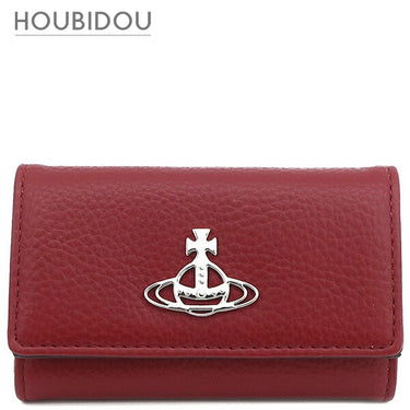 ヴィヴィアンウエストウッド Vivienne Westwood オーブモチーフ 51020001US000DH407 レッド ヴィーガングレインレザー キーケース シルバー金具 新品 未使用 赤
