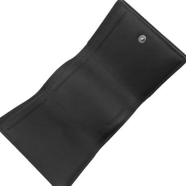 バーバリー BURBERRY チェック ウォレット 8062606 ブラック×グレー スムースレザー 三つ折り財布 ガンメタル金具 黒 コンパクト 新品 未使用