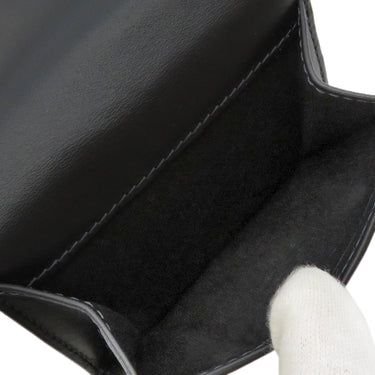 バーバリー BURBERRY チェック ウォレット 8062606 ブラック×グレー スムースレザー 三つ折り財布 ガンメタル金具 黒 コンパクト 新品 未使用