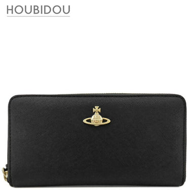 ヴィヴィアンウエストウッド Vivienne Westwood サフィアーノ オーブ 長財布 51050023L001NN403 ブラック サフィアーノレザー 長財布 ゴールド金具 黒 ラウンドファスナー 新品 未使用
