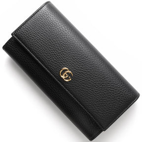 グッチ GUCCI プチGGマーモント 456116CAO0G1000 グレインレザー 長財布 ゴールド金具