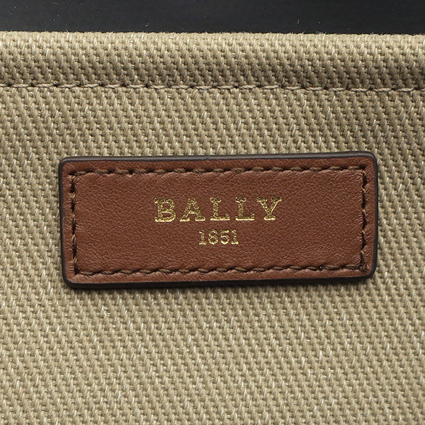 バリー BALLY ドライヴァリアトート M 6306290 サンドベージュ キャンバス レザー トートバッグ ゴールド金具 新品 未使用 茶