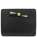 フルラ FURLA シェリー スモール 二つ折り財布 WP00390BX2045O6000 ブラック クラリスリュクスカーフレザー 二つ折り財布 ゴールド金具 黒 リボン コンパクト