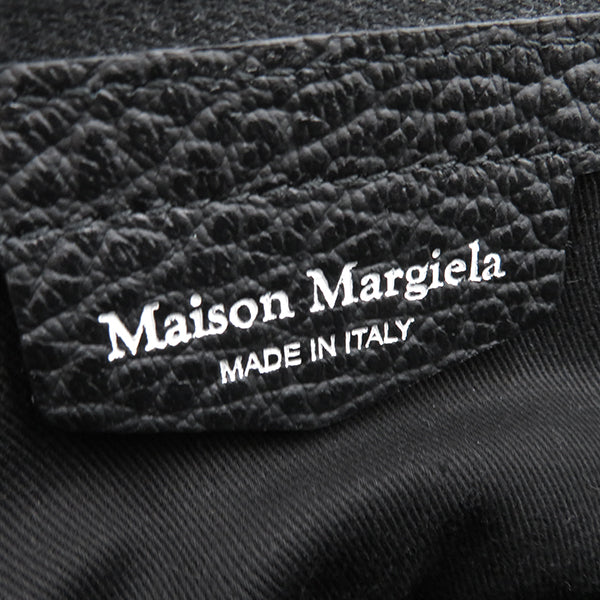 メゾン マルタン マルジェラ MAISON MARTIN MARGIELA 5AC ミニ S56WG0082P4455T8013 ブラック グレイニーレザー 2WAYバッグ シルバー金具 黒 ハンドバッグ ショルダー