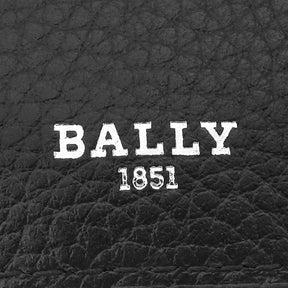 バリー BALLY ブリベル DSH 6306287 ブラック レザー 二つ折り財布 シルバー金具 黒 新品 未使用