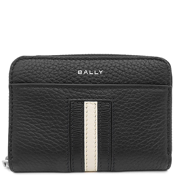 バリー BALLY リボンS ジップ アラウンド 6305143 ブラック レザー コインケース シルバー金具 黒 ラウンドファスナー 新品 未使用