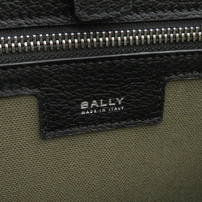 バリー BALLY アークル ARKLE TOTE NS 6306639 カーキXブラック キャンバス カーフ トートバッグ シルバー金具 新品 未使用 肩掛け 緑 黒