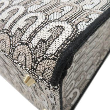 フルラ FURLA オポチュニティラージ WB00255A0459B4K00 トニーバレリーナピンクベージュ レザー ジャガード トートバッグ ゴールド金具 黒 アイボリー