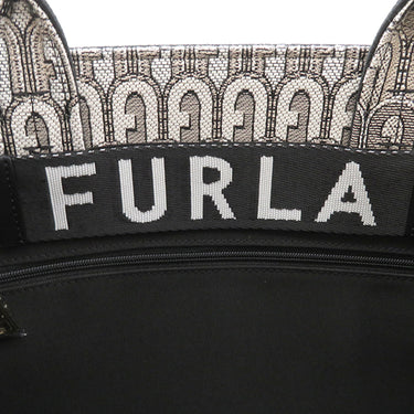 フルラ FURLA オポチュニティラージ WB00255A0459B4K00 トニーバレリーナピンクベージュ レザー ジャガード トートバッグ ゴールド金具 黒 アイボリー
