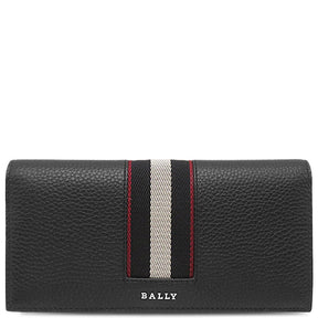 バリー BALLY バリロ BALIRO 6306283 ブラック レザー 長財布 シルバー金具 黒 二つ折り 新品 未使用