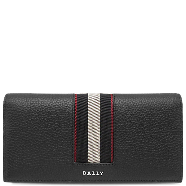 バリー BALLY バリロ BALIRO 6306283 ブラック レザー 長財布 シルバー金具 黒 二つ折り 新品 未使用