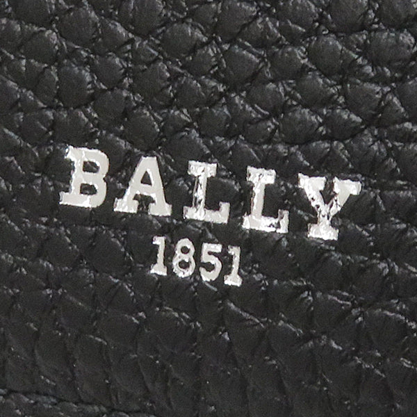 バリー BALLY バリロ BALIRO 6306283 ブラック レザー 長財布 シルバー金具 黒 二つ折り 新品 未使用