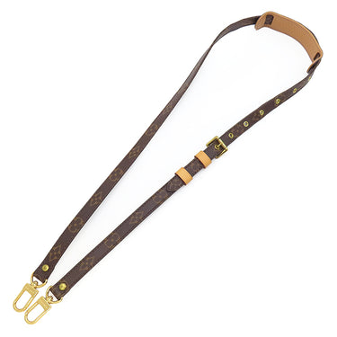 ルイヴィトン LOUIS VUITTON モノグラム ショルダーストラップ モノグラム モノグラムキャンバス ショルダーストラップ ゴールド金具 茶 約119cm