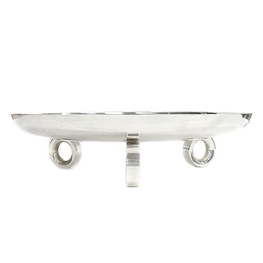 ティファニー Tiffany & Co プレート シルバー スターリングシルバー 食器 SV925 お盆 トレイ トレー 皿 大皿 丸型 足つき