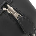 エルメス HERMES カヴール ブラック エバーカラー トワルアッシュ ポーチ シルバー金具 黒 ナチュラル クラッチバッグ