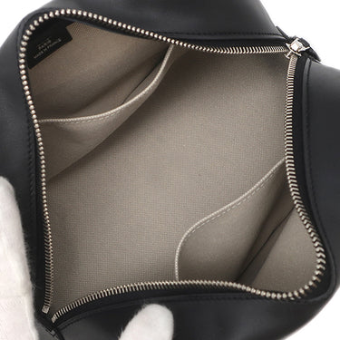 エルメス HERMES カヴール ブラック エバーカラー トワルアッシュ ポーチ シルバー金具 黒 ナチュラル クラッチバッグ
