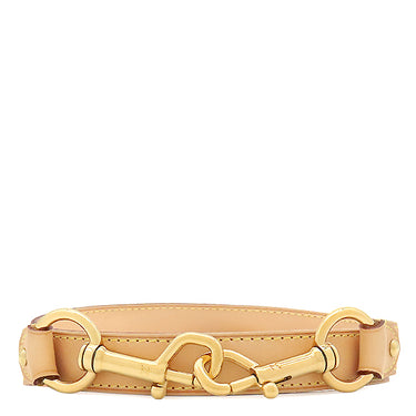 ルイヴィトン LOUIS VUITTON ヌメ革 ストラップ 99.5cm ナチュラル ヌメ革 ショルダーストラップ ゴールド金具 バッグ用ストラップ ショルダー 調節可能